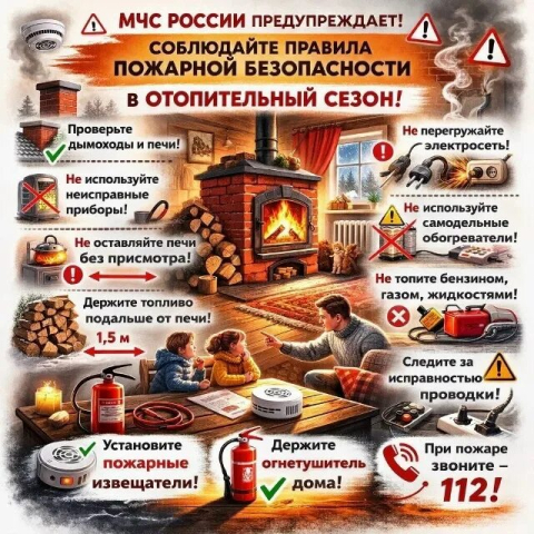 Правила пожарной безопасности в отопительный сезон